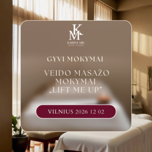 Veido masažo mokymai "Lift me up" _ Vilnius 2026.12.02